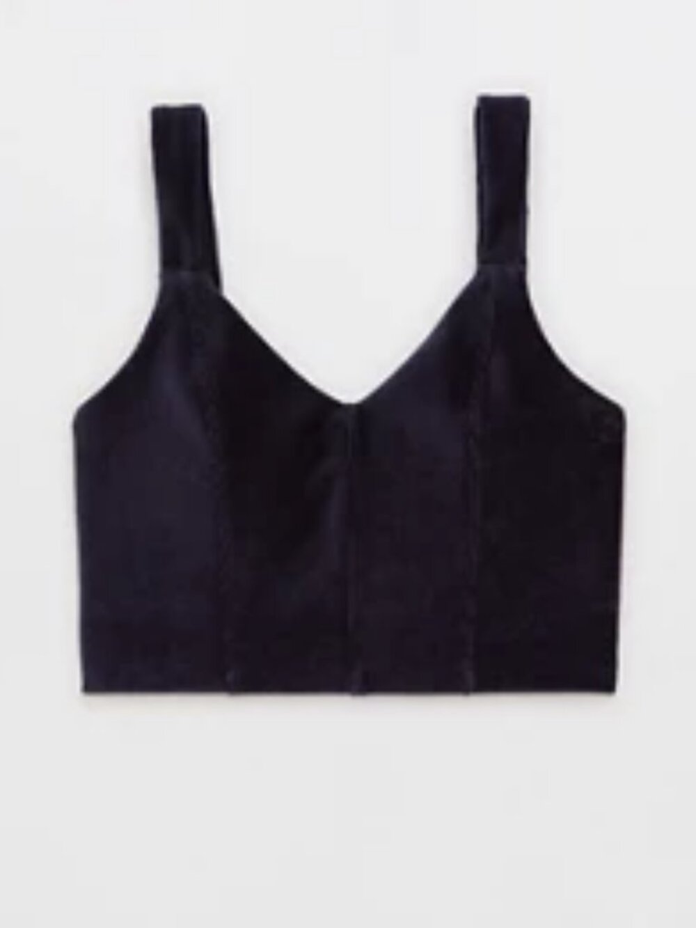 NWOT Aerie Real Good Navy Corduroy Longline Sports Bra Crop Tank